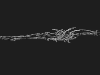 Futuristic Sword Low-poly 3D model order