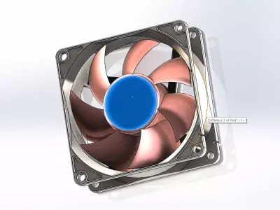 PC fan solidworks 3D model