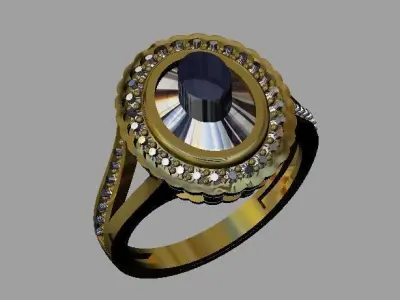 Gold Ring 3D print model