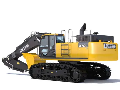 Excavator John Deere 470G 3D model