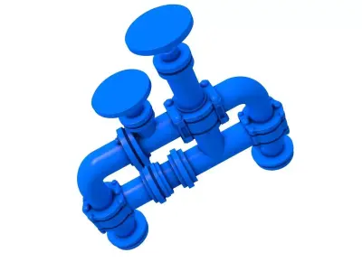 Industrial pipes - pipes 3D print model