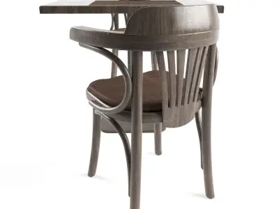 Chair with Table Free 3D model