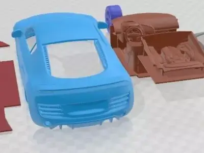Audi R8 LMX 2015 Printable Car  3D print model