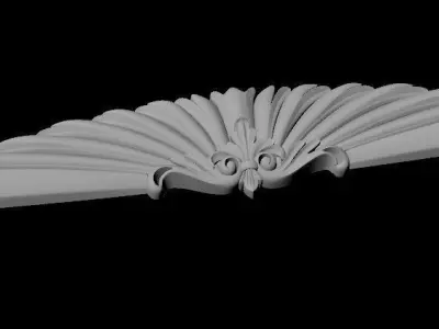 dekor golden fan 3D model