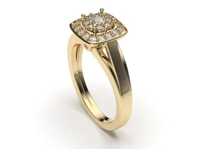 solitaire with ring sizes  8 part S125 3D print model