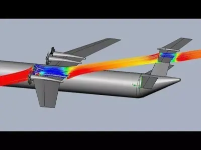Twin Elevator Tail Airplane Design 3D print model