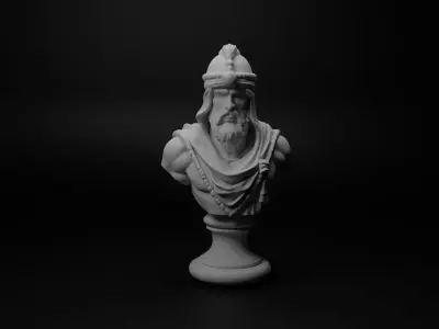 Desert Warrior Bust Chess 3D print model purchase