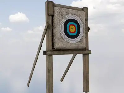 Medieval Archery Shooting Target Free 3D model