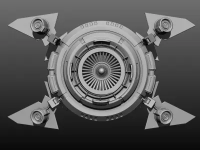 Sci-Fi Flying Platform 3D model