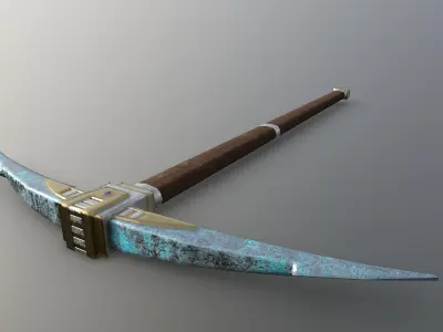 Pickaxe - Mithril Low-poly 3D model