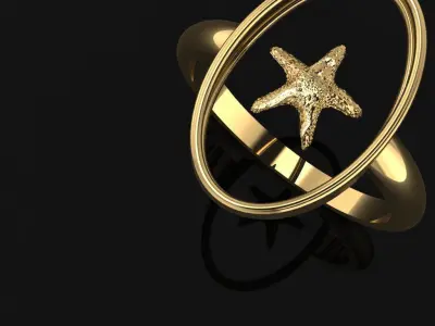 Starfish  Ring 3D model