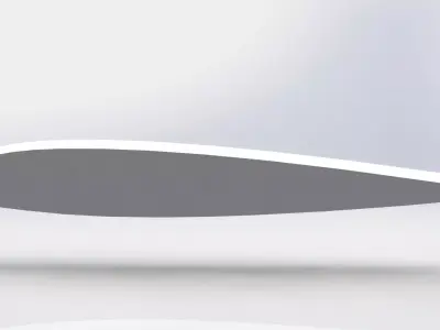 naca 23012 airfoil Free 3D model