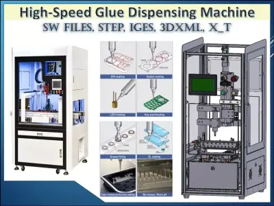 Vertical High-Speed Visual Glue Dispensing Machine 3D CAD Model 3D model