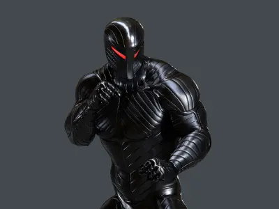 Steel Guardian Low-poly 3D model