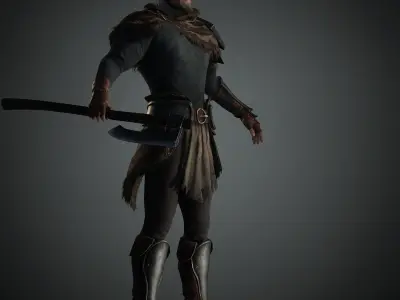 Celtic Warrior With Axe Seems Like Mcgregor Conor Ready To Use  3D model