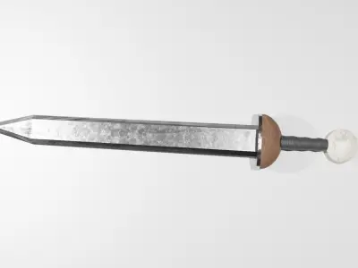 Sword Low Poly Model 4k-Pbr Low-poly 3D model