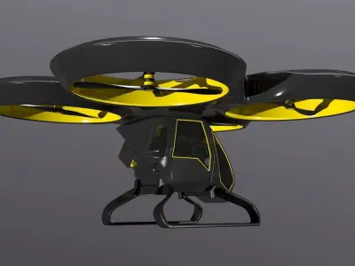 Car Drone Low-poly 3D model