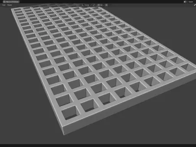 Steel Grating Flooring 3D print model