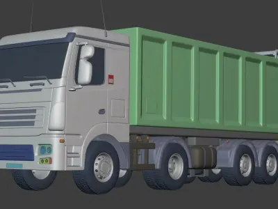 Truck - Garbage Vehicle -- Generic Design 3D model