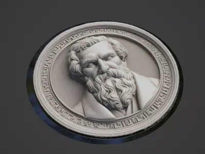 Schopenhauer Medallion 3D print model purchase