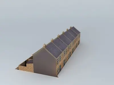 Eco Rail Cottages No 3 Dummy! Old Steam Days Free 3D model