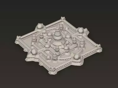 Ancient Temple City 3D Model 3D print model