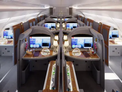 Airbus A380 800 Upper Deck Emirates 3D model