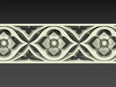 Gothic seamless ornament 03 3D print model