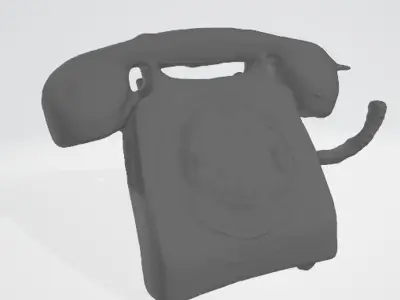 Antique Phone 3D Asset 3D model