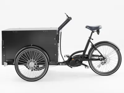 3D Model of Cargobike DeLight Box Low-poly 3D model
