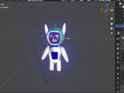 robot in blender Low-poly 3D model