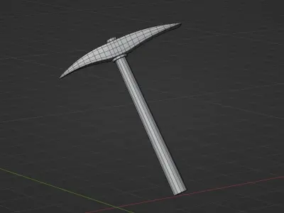 Pick axe 3D model Low-poly 3D model