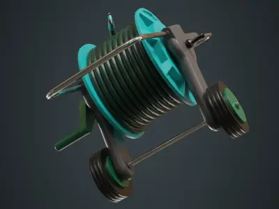 Hose Cart 1A Low-poly 3D model