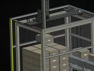 Truss Carton Palletizer  Efficient Carton Stacking Machine 3D model