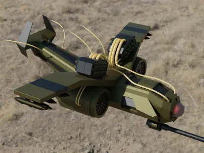 Drone-2 Low-poly 3D model 3D model