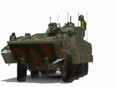 iveco guarani 8x8 torre bradley Low-poly 3D model