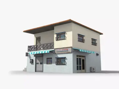 Japanese House x25 Low-poly 3D model purchase