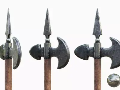 Melee Axe - 02 Low-poly 3D model