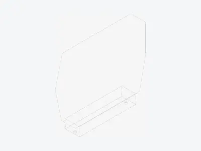 Furniture - Seating - Contemporary - Blume - Center - Armrest Low-poly 3D model