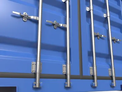 Shipping Container Dry 20-foot Blue 3D model