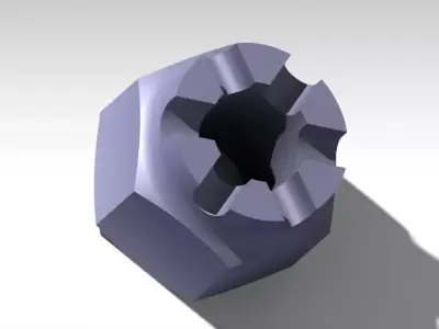 Crown nut Free 3D model