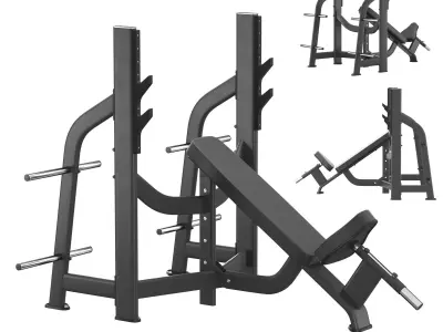 E-7042 Olympic Bench Incline 3D model
