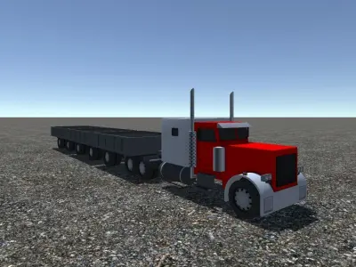 Industrial Long Truck pack-1 3D model