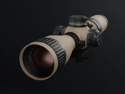 Gun Scope 3D Free low-poly 3D model
