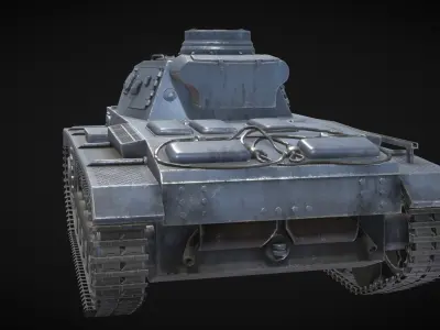 WW2 German Tank Panzer 3 Low-poly 3D model