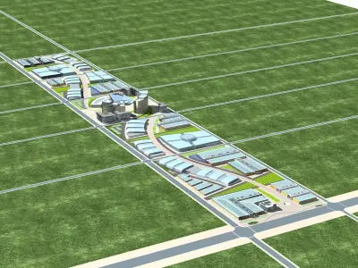 Industry Building 3D model V7