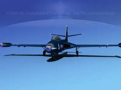 McDonnell F2H2 Banshee V04 3D model