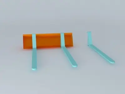 Tractor Bucket Tines Free 3D model