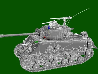 M1A1 TANK Low-poly 3D model