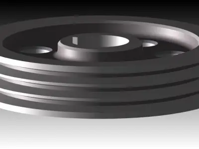 V belt pulley Free 3D model